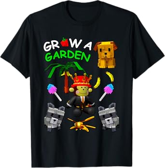 Grow A Garden Gamer Candy Blossom Fruit Palm Monkey Pet T-Shirt