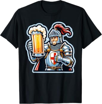 Medieval Knight Holding Beer T-Shirt