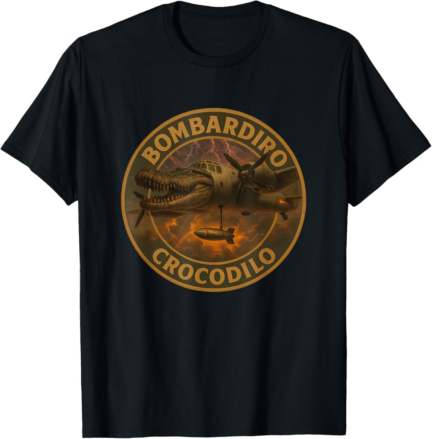 Bombardiro Crocodilo Meme Plane Crocodile Italian Brainrot T-Shirt