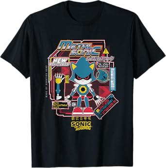 Sonic The Hedgehog Metal Sonic Vintage Kanji Poster T-Shirt