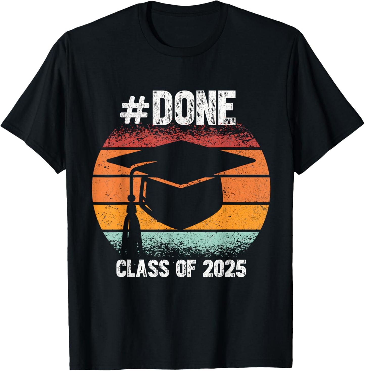 Done Class Of 2025 Proud Graduate 2025 Graduation Retro T-Shirt
