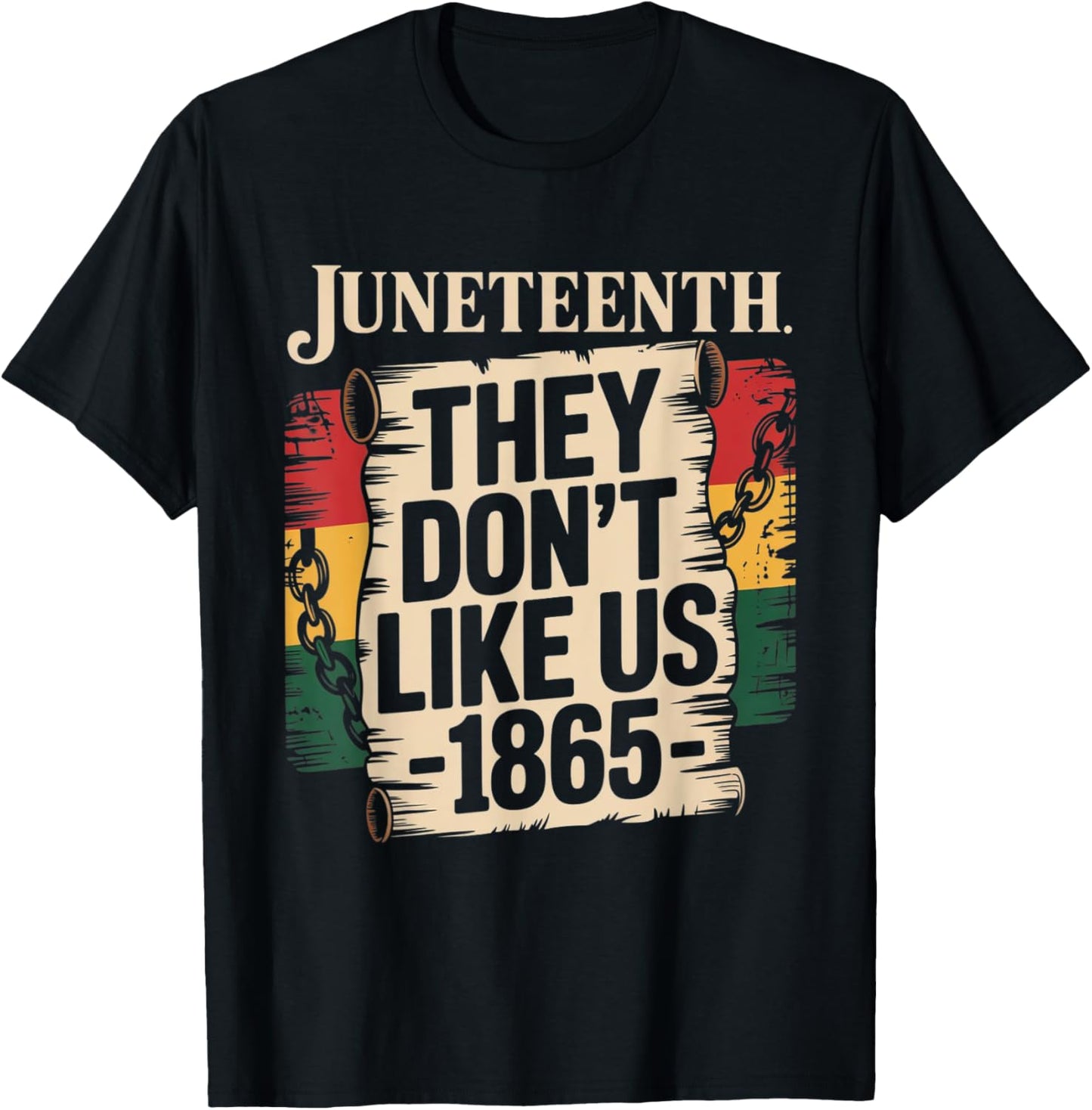 They Don't Like Us Juneteenth 1865 Pride T-Shirt