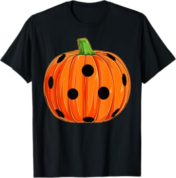 Funny Pickleball Pumpkin Happy Halloween Day Boys Men Women T-Shirt