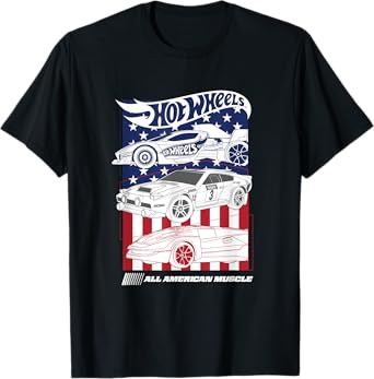 Hot Wheels - All American Muscle 4th of July T-Shirt