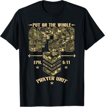 Camo Armor Of God Christians Religious Camouflage T-Shirt