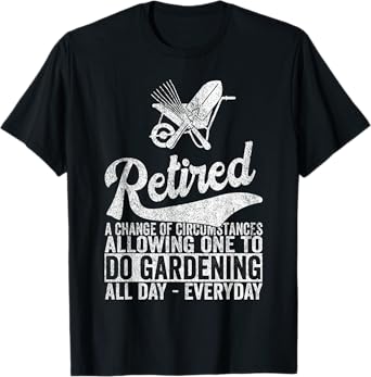 Funny Retired Definition Gardening Gardener Retirement Plan T-Shirt