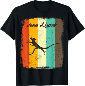 Jesus Lizard Retro 70s Vintage Reptile Lover T-Shirt
