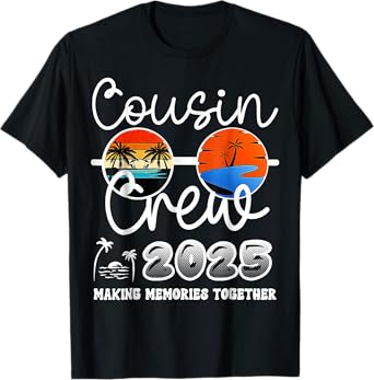 Cousin Crew 2025 Summer Vacation Beach Family Trip Matching T-Shirt