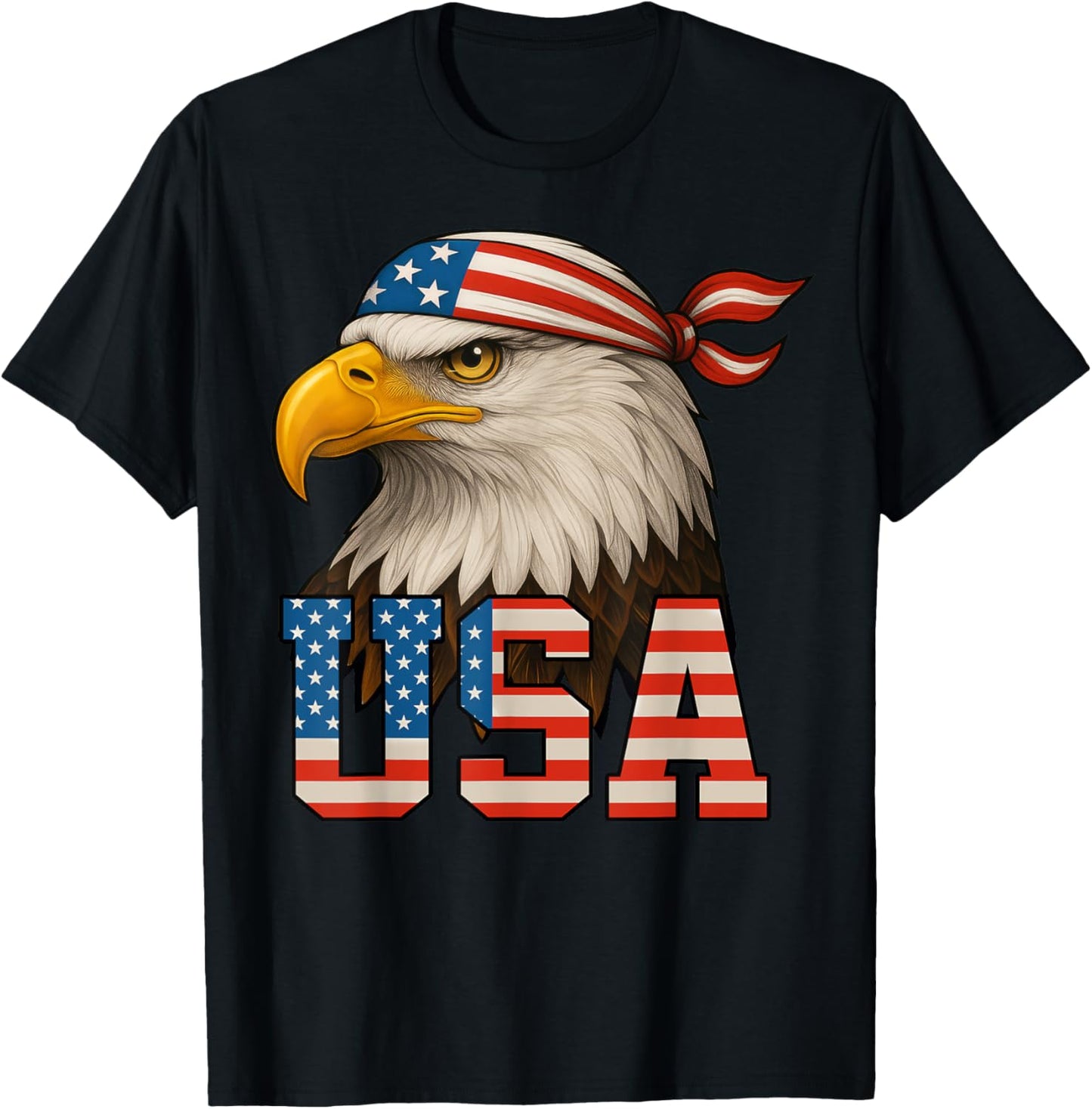 Usa American Flag Bald Eagle Patriotic Eagle 4th Of July T-shirt