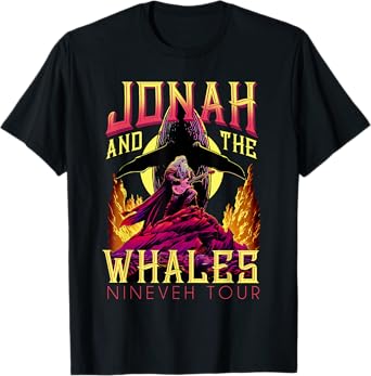 Christian Shirt for Men Jonah and Whales Funny Vintage Rock T-Shirt