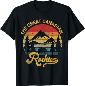 retro vintage Canadian Rockies souvenir T-Shirt