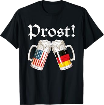 Oktoberfest American German Flag Beer Prost T-Shirt