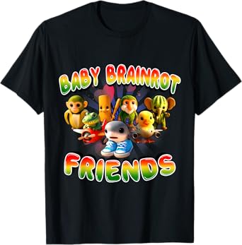 All Baby Brainrot Italian Meme Cute Friends For Kids Youth T-Shirt