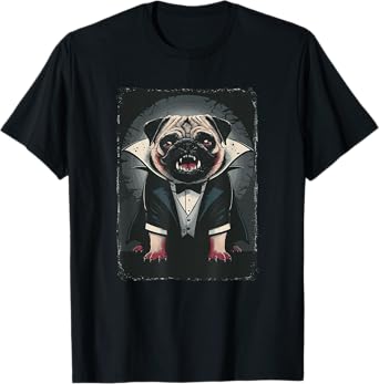 Halloween Vampire Pug Pugs T-Shirt