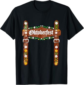 Oktoberfest Festival Lederhosen German Bavarian Costume Men T-Shirt
