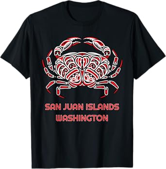 San Juan Islands Washington Dungeness Crab Native American T-Shirt