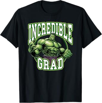 Marvel Avengers Incredible Amazing Hulk Graduation Logo T-Shirt