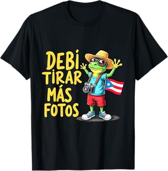Debi Tomar Mas Fotos Rana Turista Diseño Divertido Viaje T-Shirt