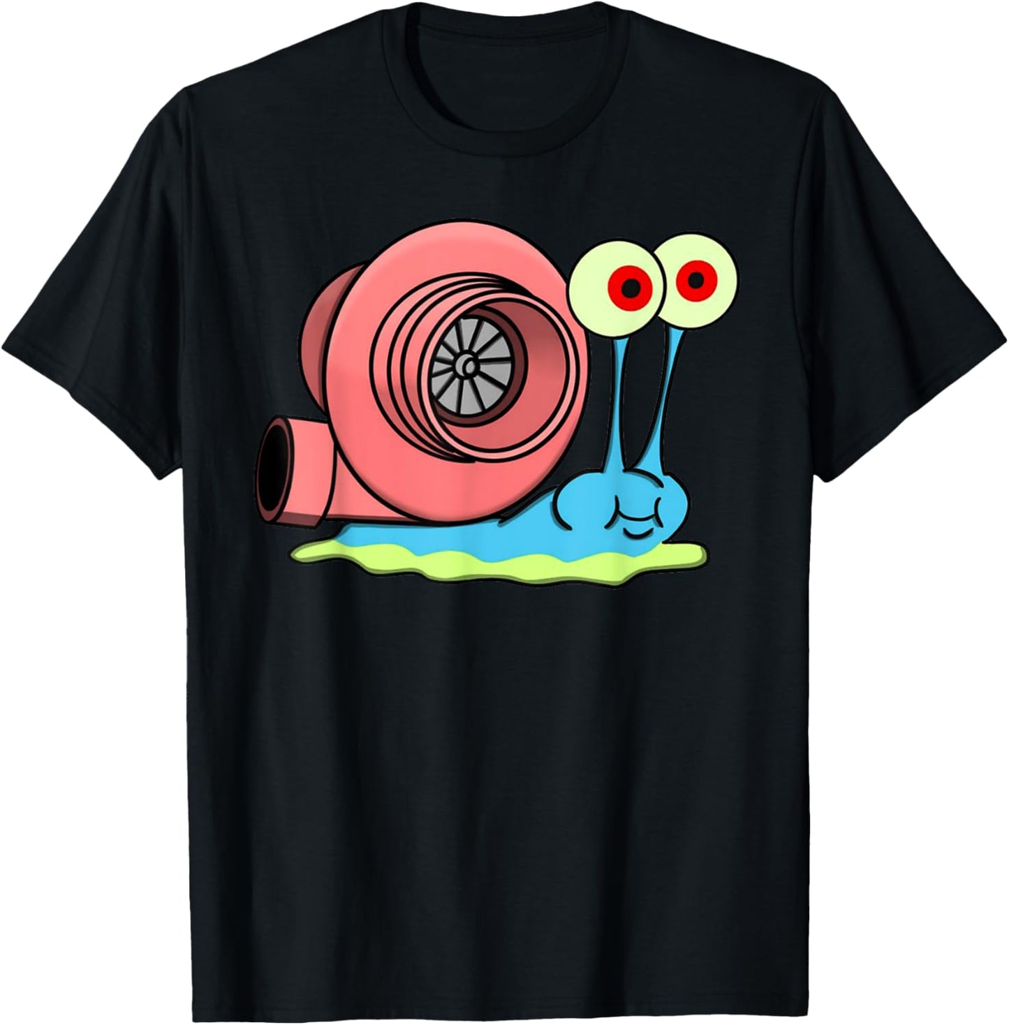 Retro Turbo Car Funny Meme Fast Snail With Racing Vintage T-Shirt