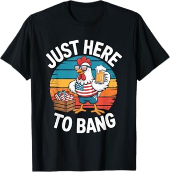 Chicken Fireworks Independence Day 4th of July T-Shirt