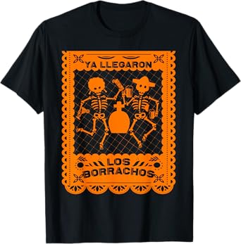 Day of the Dead Dia de Muertos Mexican Papel Picado Beer T-Shirt
