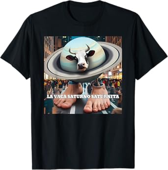 La Vacca Saturno Saturnita Cow Meme T-Shirt