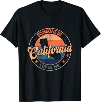 Someone in California Loves Me Vintage Map Cali Native 70s T-Shirt
