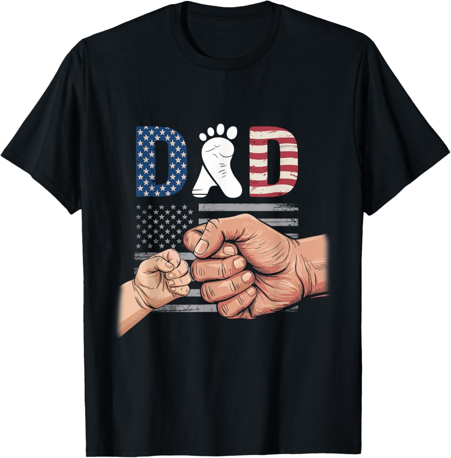 Patriotic Dad Father's Day American Usa Flag 4th Of July T-shirt