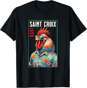 Saint Croix USVI Beach Chicken Rooster Lover T-Shirt