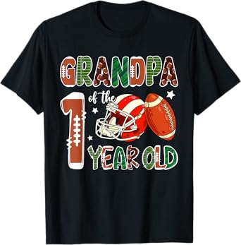 Grandpa Of The 1 Year Old Football Themed 1st Birthday Party T-Shirt