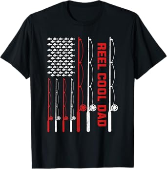 Mens Reel Cool Dad Fathers Day Fishing T-Shirt