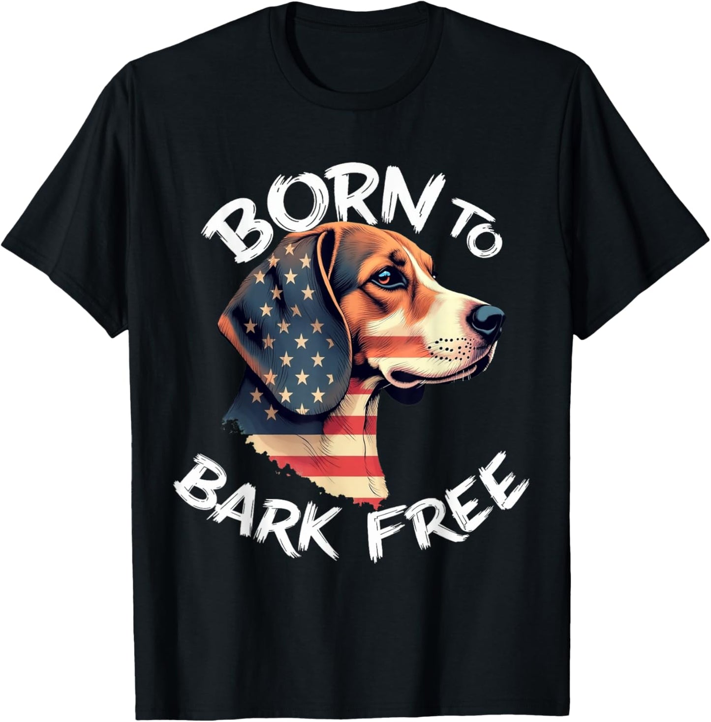 Funny Beagle Dog Vintage Beagle American Flag T-Shirt