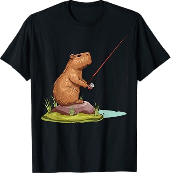 Capybara Fishing T-Shirt