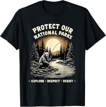 Protect National Parks Vintage Bear Wilderness Art Costume T-Shirt