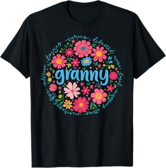 Granny Mothers Day For Grandma Wildflower Floral Women T-Shirt