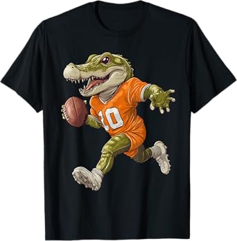 Football Alligator Tee Apparel Sport Design Football Player T-Shirt