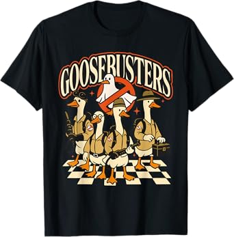 Goosebusters Halloween Goose Spooky Goosey Funny Meme Trendy T-Shirt
