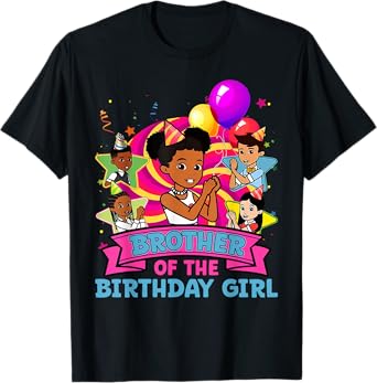 Brother the Birthday Girl Party Pink Doll Family Decorations T-Shirt