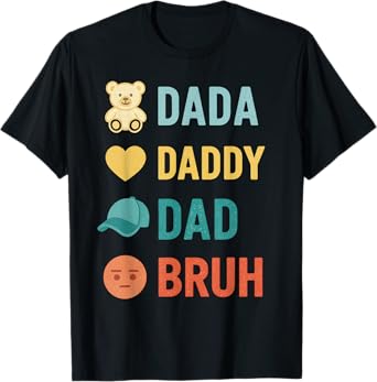 Dada Daddy Dad Bruh Funny Husband Dad Father's Day Mens T-Shirt
