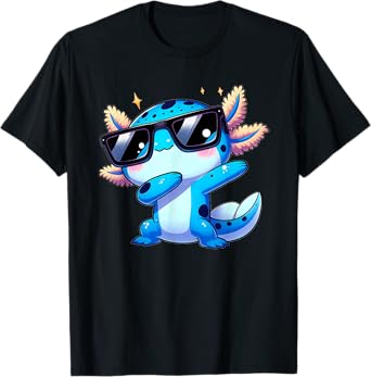 Fox Brother Unisex Kids Toddler Boys Dabbing Axolotl Kawaii Axolotl T-Shirt