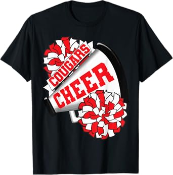 Cougars Cheer Back To School Cheerleading Spirit R T-Shirt