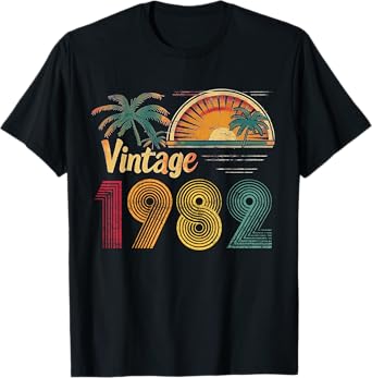 Retro - 1982 43rd Birthday 43 Years Old - Vintage Women Men T-Shirt