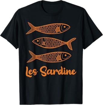 Sardine Tinned Fish Graphic Retro Funny T-Shirt