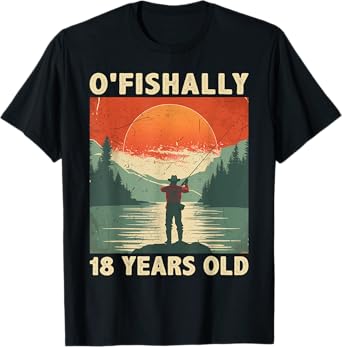 Ofishally 18 Years Old 2006 Fishing Fisherman 18th Birthday T-Shirt