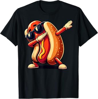 Cool Hot dog Dabbing Funny Fast Food Hotdog Lovers Toddler T-Shirt