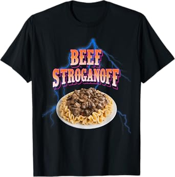 Beef Stroganoff Meme Bootleg Rap Style 90s Vintage Funny T-Shirt