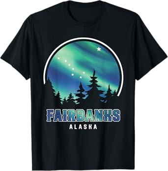 Northern Lights Viewing Vacation Fairbanks Alaska T-Shirt