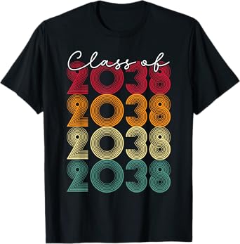 Class Of 2038 Vintage Happy First Day Of School T-Shirt