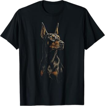 Doberman Dog Gift Lover for Men Women Dog Mom Dad Owner T-Shirt