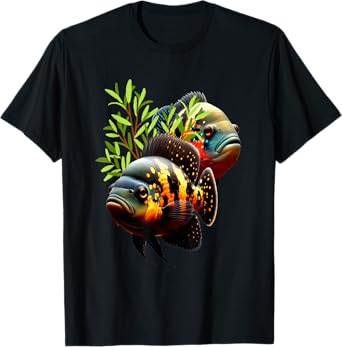 Oscar Cichlid Fish Tank Cichlid Lovers Breeders Design T-Shirt